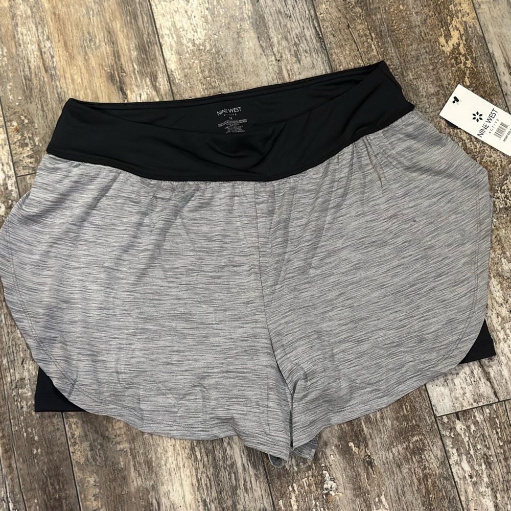 Nine West Women's Athletic Shorts in Gray and Black